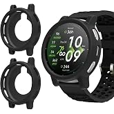 GIOPUEY Case Compatible with Amazfit Active 3 Premium, [2 Pack] Soft TPU Silicone Case Cover Protective Cases &ndash; Black