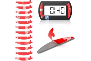 ALAFLY [12 Stück Ersatz Klebepads kompatibel mit Needit Park Mini Parkscheibe, Doppelseitige 3M Hitzebeständig Starke VHB Aufkleber Klebeband Parkuhr Klebepad Set für Windschutzscheibe