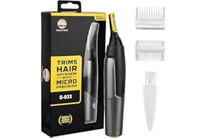 STAPLES Nose,Ear and Eyebrow Trimmer for Men,Electric Facial Hair Trimmers for Men and Women,Professional Painless Trimmers for Eyebrows,Portable Rechargeable,Detachable Washable Cutter Head,Easy Cleansing