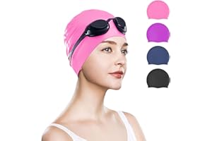 Kulamo Gorro de Natación Unisex, Silicone Gorro de Natación para Mujeres y Hombres, Gorro de Natación con Borde Reforzado, Gorro de Natación Suave y Resistente – Cómodos, Elásticos y de Calidad