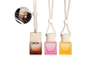 YISOWUH Ambientadores para coche, paquete de 3, con clips para ventilación, ambientador para coche de larga duración para colgar en el coche y el hogar, color rosa ébano, melocotón y cítricos