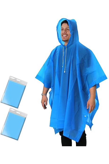 Poncho Antipioggia Unisex In EVA - Impermeabile, Traspirante, Per Escursionismo E Ciclismo - Foto 10