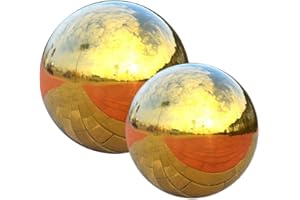 LOVIVER 2 Stücke Gartenkugel Rosenkugel Kugel Kugel Poliert Schwimmkugel, Ø 80mm + 100mm