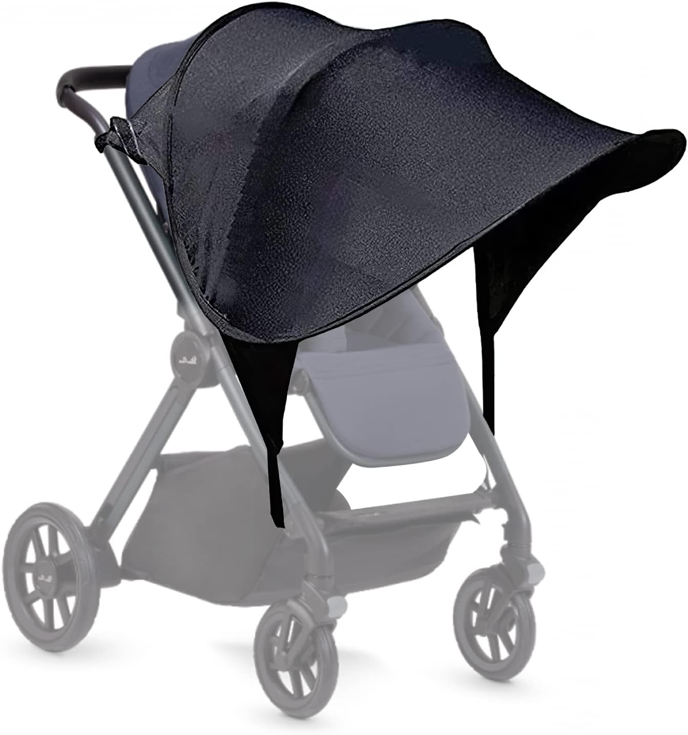 Pram Sun Shade Cover,UPF50+ Universal Baby Sunshade,Foldable Baby Stroller Sun Shade Pushchair Awning,Breathable Pram Sun Shade,Stroller Sun Shade Canopy for Pushchair,Buggy,Stroller (Black)