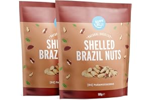 Marque Amazon - Happy Belly Noix du Brésil Décortiquées, 500g (lot de 2)