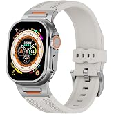 Akıllı Saat Spor Kayışı, Silikon Malzeme, Watch Series 46mm Uyumlu Silikon Krem Kordon