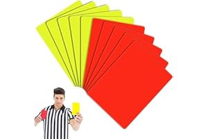 Raheem 10 Stück Fußball Schiedsrichter Karten PVC Gelbe Karte Rote Karte Wasserfeste Gelbe Und Rote Karte Fußball Robuste Schiedsrichter Karten Für Den Wettbewerb Fußballspiel Set