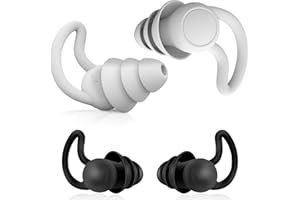 ARVONO Ohrstöpsel zum Schlafen Noise Cancelling Gehörschutz,Ohrstöpsel konzert,Earplugs,Gehörschutzstöpsel 33dB zum Lärm Reduktion,Ohrenstöpsel für die nacht,Reisen,Arbeiten (Grau | Schwarz,2 Paar)