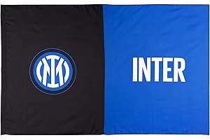 Inter Bandera con logotipo de 140 x 220 cm, unisex, para adultos, negro/azul, 140 x 220 cm
