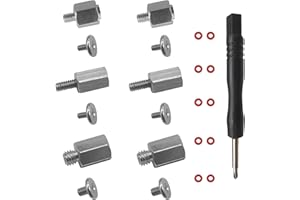 GARNIRISE Pc Parts M2 Screws Kit,17pcs NVMe Motherboard Screws Ssd M.2 Screws Compatible with MSI ASUS Gigabyte NGFF Motherboard Computer Laptop Accessories