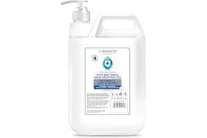 LAKELAND COSMETICS Hand Sanitiser Gel with Pelican Pump Dispenser - 70% Alcohol 5 Litre - Anti-Bacterial Hand Hygiene Gel Rub 5L, sanitizer