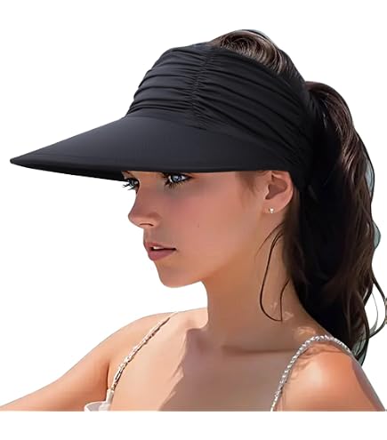 Chapeau De Soleil Femme 2 En 1 - Visière Détachable - Réglable Et Pliable - Protection UV