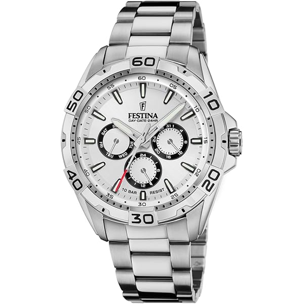 Festina Orologio Uomo Quarzo Analogico | Cassa Acciaio 36 Mm | Quadrante Nero Con Indici Oro Rosa | F20652/4