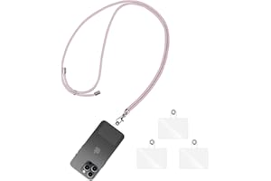 Olliwon Umhängeband für Handy, Universal, mit 3 Patches, Umhängeband, kompatibel mit den meisten Schutzhüllen für Smartphone, Rotgold