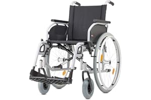 BISCHOFF&BISCHOFF GMBH Bischoff Rollstuhl S-Eco 300 Sitzbreite 46 cm Pannensichere Bereifung Duo-Armlehnen Reiserollstuhl Faltrollstuhl mit Steckachsensystem