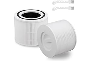 Feelhap 2PC Core 300 Filtro de Repuesto Compatible con Purificadores de Aire LEVOIT Core 300/300S, Filtro H13 HEPA, Filtros de Carbón Activado 3 en 1