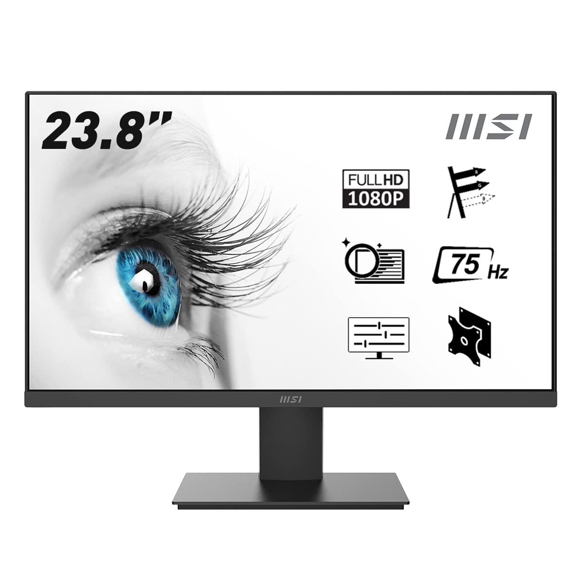 MSI PRO MP241X 24-Inch Full HD Computer Monitor - Professional LED Monitor with 75Hz Refresh Rate, Anti-Glare & Anti-Flicker 