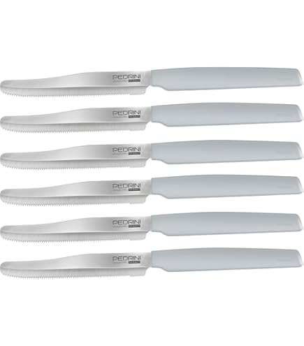 PEDRINI MASTER SET 6 Coltelli Da Bistecca Acciaio Inossidabile Nero 6 Pezzi EUR 14,80 - IT
