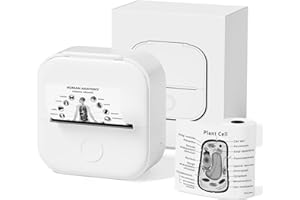 Phomemo Mini Imprimante Thermique Portable, M02 Mini Imprimante Autocollant pour Téléphones et Tablettes, iOS et Android, Compatible pour Journaux, Autocollants, Notes, Mémos, Cadeaux