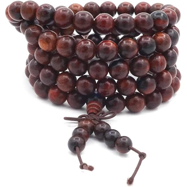 Bracelet en pierre de lave naturelle noire de 6mm méditation prière Yoga collier de perles Mala