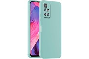 HULLIN Funda de Silicona Colorida para Teléfono, Adecuada para Redmi 10 / Redmi 10 2022 (6.5") - Cian Claro
