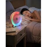 Led Işıklı Ev Ofis Soğutucu Pervane Fan Taşınabilir Şarjlı Masa&uuml;st&uuml; Fan