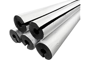PLERILE Tube D'isolation De Tuyau De 30 Mm D'épaisseur En Mousse Antigel Pour Robinets De Conduites D'eau Extérieures, Tuyau En Caoutchouc De 22 Mm À 120 Mm ID Avec Feuille D'aluminium ( Color : Thick 30mm ,