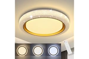 ZMH Lampa Sufitowa Led Light Living Room - 40cm Ściemniane Living Room Lamp Indoor Nowoczesna Lampa Sypialnia Kryształowa Lampa z Pilotem do Sypialni Pokój Dziecięcy Kuchnia Jadalnia Biuro