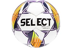 Select Brillant Replica V24 160063 Ballon de Football Unisexe Blanc/Violet/Orange/Noir Taille 5