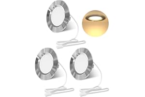 Luxvista LED Einbaustrahler 12V, Dimmbar 3,5W 12V LED Lampen für Wohnmobile Warmweiß 3000K Spots Deckenleuchte LED Loch 58-62MM Für Wohnwagen, Boot, Wohnmobil, Camper Reisemobil Caravan(3 Stück