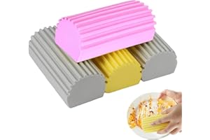 AHLMA Gąbka do kurzu Damp Clean Duster, 4 sztuki w opakowaniu, gąbka do czyszczenia szkła, listew lad, żaluzji, skóry samochodu, sof i innych powierzchni