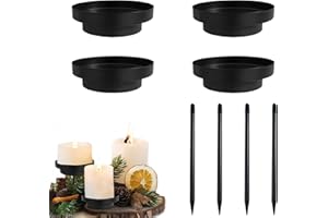 JINGTOPS 4 sztuki świeczników wieniec adwentowy 8 cm świecznik, świecznik adwentowy metalowy