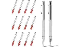 GKZB Grabado Bolígrafo De Aleación Grabado Pluma Talla Punta De Carburo Scriber 2 Piezas De Punta De Carburo De Tungsteno Para Metal Cerámica Azulejos Vidrio Madera