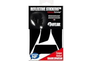 VFLUO K5 S, retro reflective 5 stickers kit made for AGV K5 S and adaptable to all helmets, 3M Technology, White