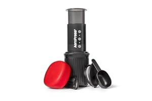 AeroPress Go Kit Presse à Café de Voyage – 3 en 1 : méthode combinée French Press, Filtre et Espresso – Café riche sans dépôt ni amertume – Cafetière compacte idéale pour camping & voyage
