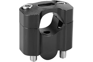 Riuulity CNC Aluminum Alloy Handlebar Riser Clamps, Easy Install, High Strength, for 22mm 28mm Handlebar, Red, Riser, Adapter (Black)