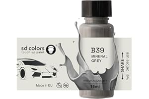 SD COLORS Peinture de retouche gris minéral B39-15 ML - Pour réparer les rayures et les éclats - Code couleur B39 - Gris minéral (juste la peinture)