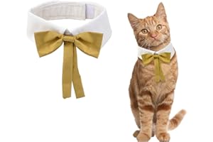 HACRAHO Cravate formelle pour chat, 1 pièce réglable pour chat, collier de smoking pour chiens, chats, chiots, accessoires de fête