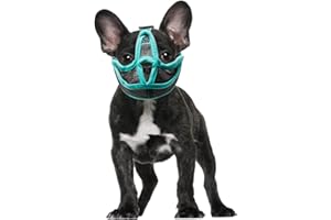 Kaganiec dla Psa z Krótkim Pyskiem - Oddychający Siatkowy, Zapobiegający Gryzieniu, Żuciu i Lizaniu - Płaski dla Buldoga Francuskiego, Shih Tzu i Mopsa (S)