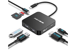 ACASIS Hub USB C a HDMI, 7 en 1 Adaptador con 4K HDMI, PD 100W, 2 USB A 3.0 Puerto, 1 USB C 3.0, SD/TF Card Reader, Compatible con MacBook Pro/Air, Laptop and USB C Devices and Dongle