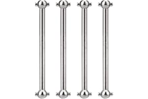 RiToEasysports Arbre de Transmission de Voiture RC 4 Pièces, Accessoire de Remplacement d'arbre de Transmission en Os de Chien en Métal pour Pièces de Voiture 1/18 RC