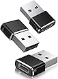Adattatore USB C Femmina a USB Maschio (3 Pezzi), Connettore Cavo Caricatore Tipo C a USB A per iPhone 11 12 Mini Pro Max, Airpods iPad Air, Samsung Galaxy Note 10 S20 Plus 20 S21 21 Ultra A90 5G A71