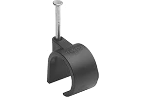 Debflex 700429 - Fascetta per cavi elettrici, fissaggio e collegamento cavo, clip di fissaggio, attacco Ø 16 A 19 mm, confezione da 25, colore: nero