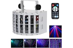 Etelux - Luces de escenario 13 W DJ LED lámpara de discoteca faros de escenario RGB 7 canales DMX512 fase luz de bola de Festival Bar KTV Club fiesta al aire libre (con 1 mando a distancia)