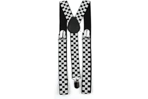 WickedFun Girls Boys Women's Mens Ladies Adjustable Braces Suspenders Fancy Dress Unisex