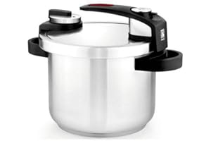 BRA Tekna – szybkowar 6 litrów, stal nierdzewna, nadaje się do wszystkich typów kuchni, łącznie z indukcyjnymi, szary