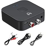 Verilux® Bluetooth 5.0 Audio Receiver with NFC Wireless Function 3.5mm AUX/RCA Input, Bluetooth Connector Streaming Music fro