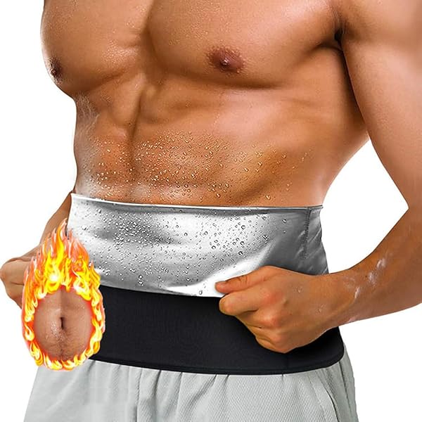 Ceinture De Sudation Qianyu – Pour Homme, Ventre, Sauna, Bodybuilding, Sculpture, Effet Chaud, Noir/bleu Ou Noir/argent
