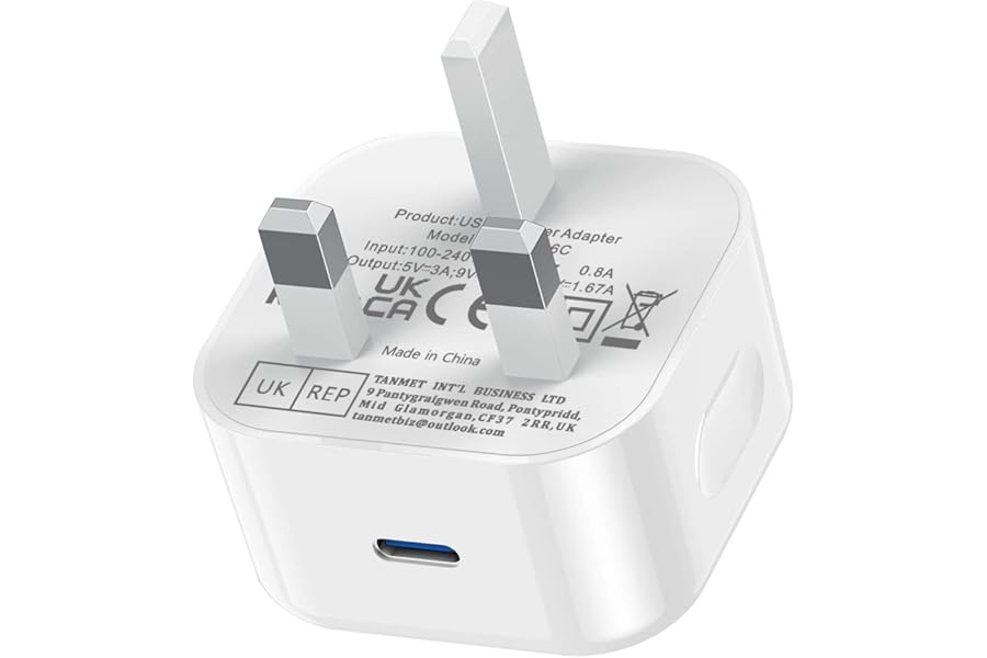 iPad Plug USB C,25W New Apple iPad Charger Plug Fast Charge UK for i Pad Pro 12.9 11 13 inch 4th 5th 6th M4 2024 Generation/Air 10.9 11 13 inch 5th Gen M2 M3/Mini 6 A17 Pro/Pad 10th 2022 A16 11th 2025