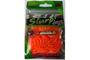 GENERICO Camola Finta Esca Artificiale Gomma Pesca Trota Lago Fiume Spinning Slurp 30 Pezzi Cm. 2